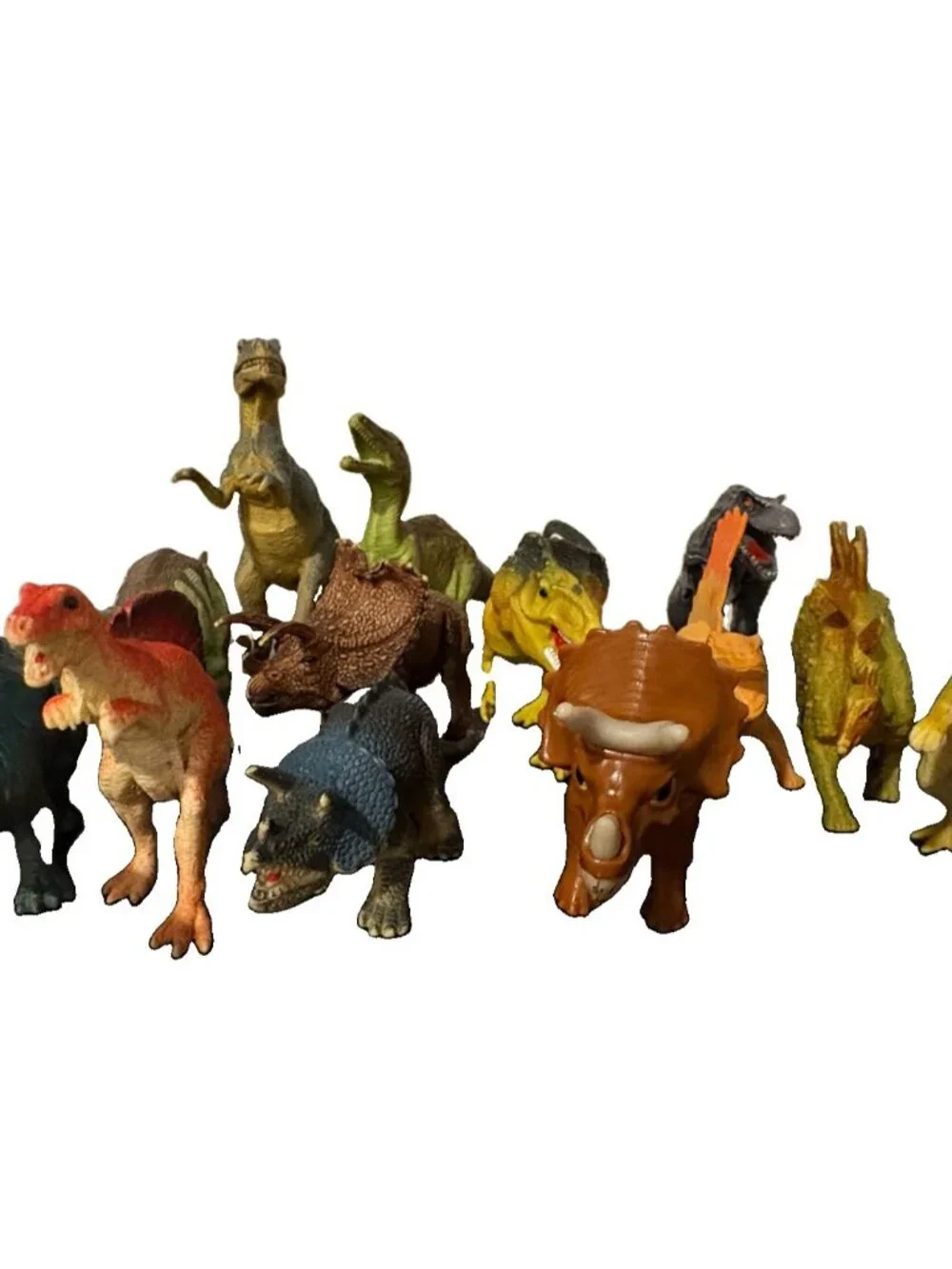 Mixed Lot of 13 Plastic Dinosaurs Toy Figures